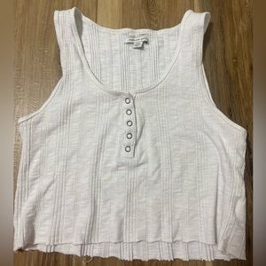 American Eagle White cropped tank
